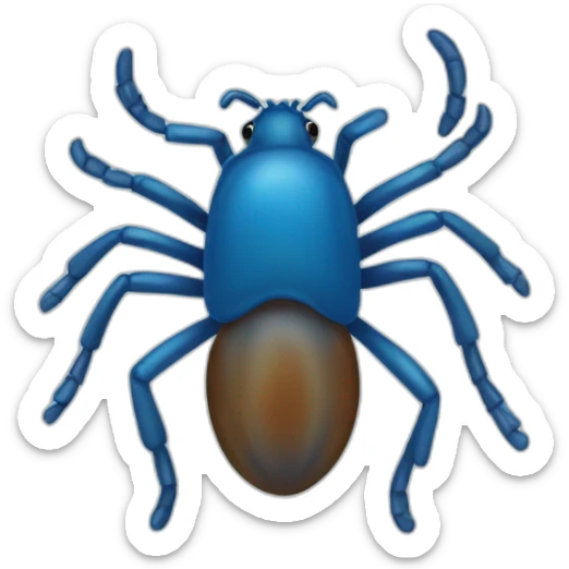 Tick blue color  sticker
