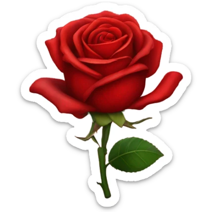 Red rose sticker