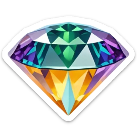 orange, green , yellow , blue and purple diamond emojis (all seperate) sticker