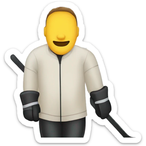 Coach de hockey sur glace avec un tableau "patinoire" sticker