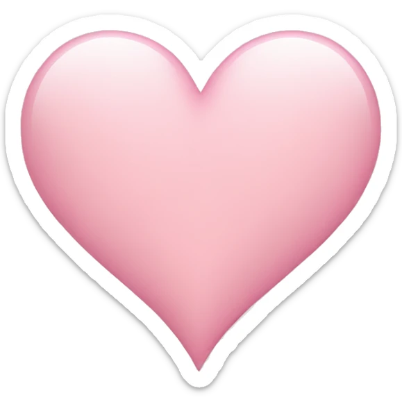Light pink heart sticker
