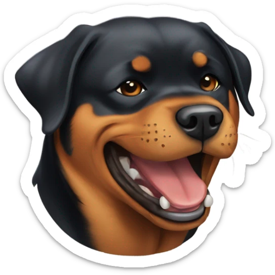 Rottweiler yawning sticker
