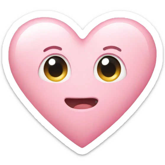 Light pink heart sticker