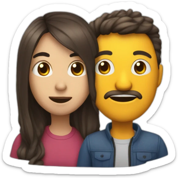 una persona con una nadibula muy definida haciendo mewing sticker