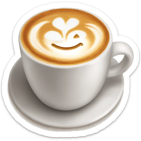 A beautiful coffee latte  sticker