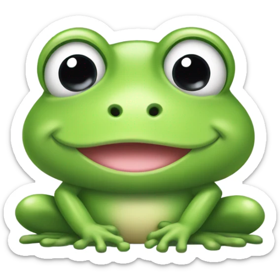 frog blushing  sticker