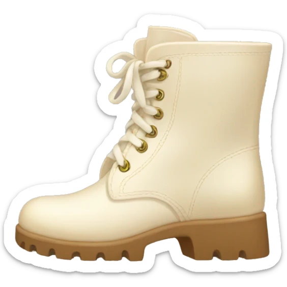 Cream colored boots sticker