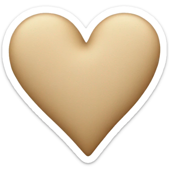 Beige heart sticker