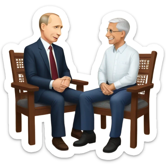 vladimir putin and entony fauci on tatami sticker