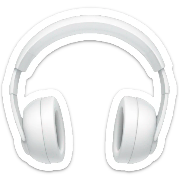 White headphones  sticker