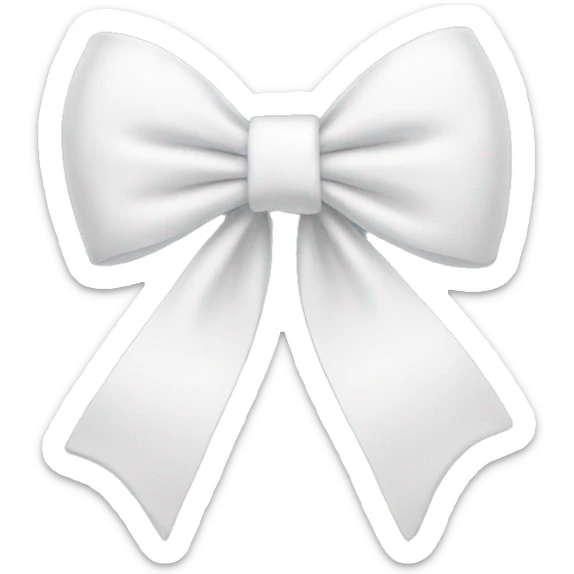 White bow sticker