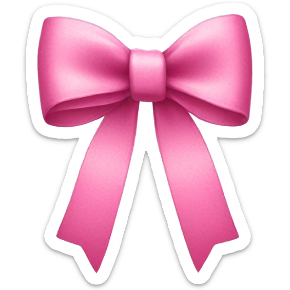 Pink detailed  bow  sticker
