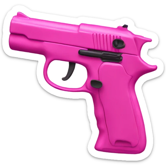 Pink gun sticker