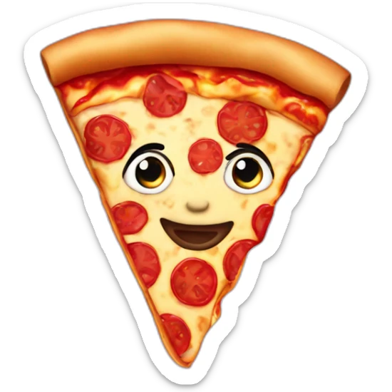 Pizza with tatoo sticker