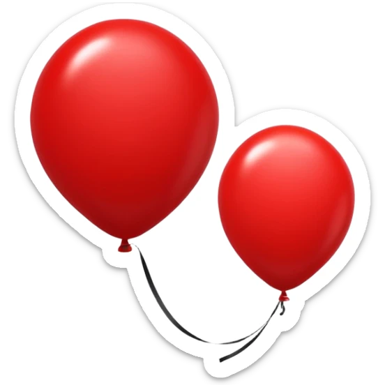 Red and black balloon for Place it next to the name in the directory. sticker