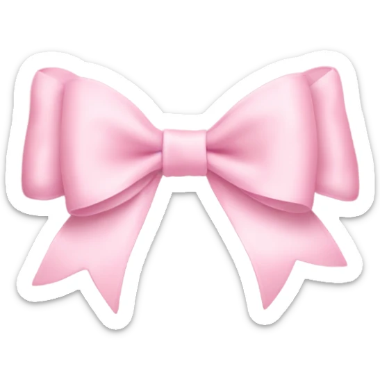 light pink bow on light pink bow sticker