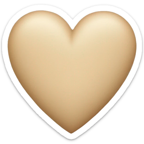 Beige heart sticker