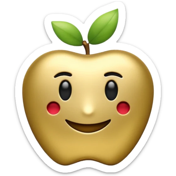 apple-style 3d emoji of a sleek black and gold card sticker