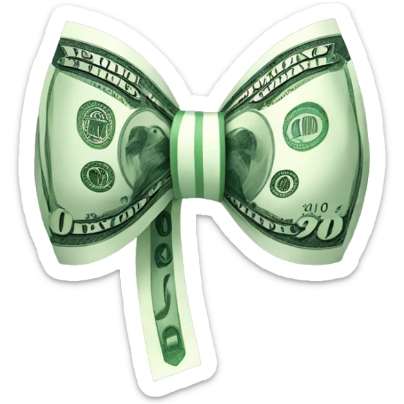 money bow sticker