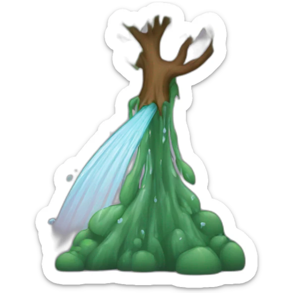 watering tree sticker
