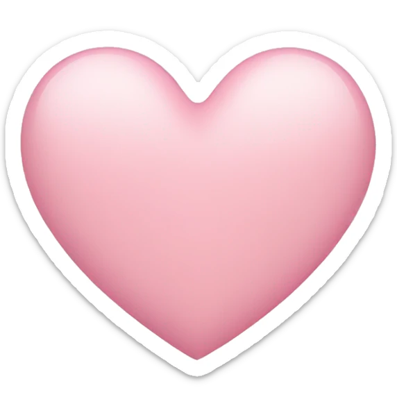 Light pink heart sticker