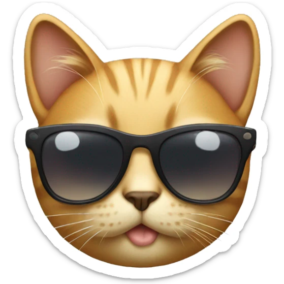 Cat with sunglasses sticker