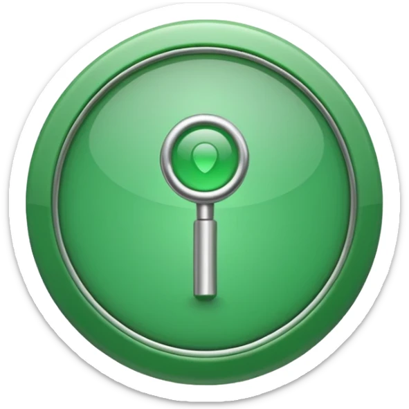 Direction pointer in green circle  sticker