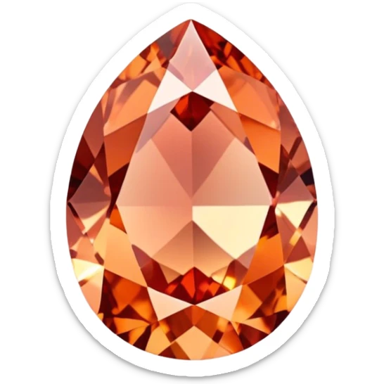 Faceted oval Padparadscha sapphire with delicate pinkish-orange lotus color sticker