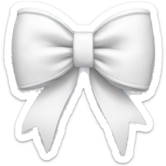 White bow sticker