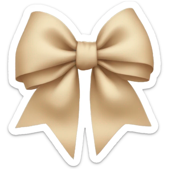 Beige bow    sticker