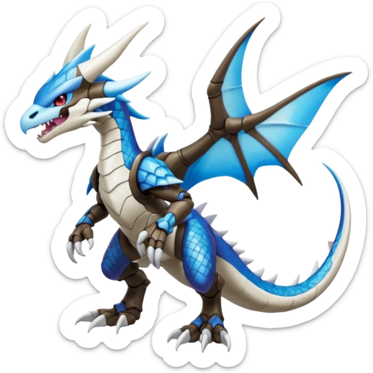 Shiny Noivern-Latios-Marowak-Lugia-Fakémon-hybrid-creature (full body)  sticker
