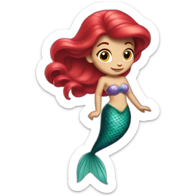 Ariel, little mermaid sticker