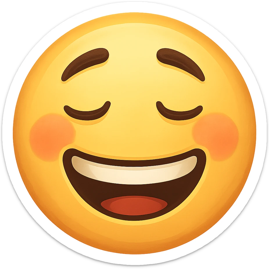 emoji representing the emotion of 'nostaljoy', a creative blend of, remove background sticker