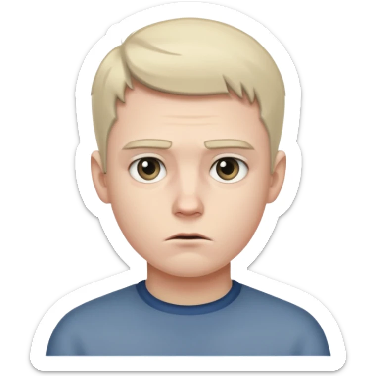 Create a realistic portrait of Gus with cold stare, clean haircut & neat appearance. sticker