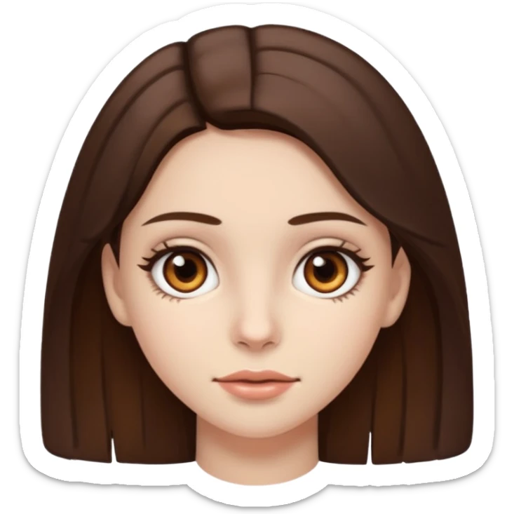 hispanic girl with brown eyes and brown hair and alt sticker