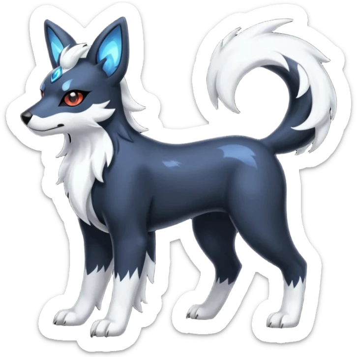 Translucent Magnificent Houndour-Absol-Zorua-Umbreon-fusion (full body) sticker