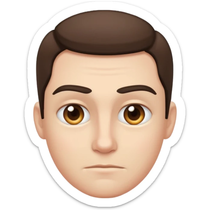 raised eyebrow sticker