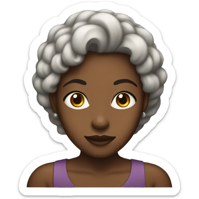 Black feminine sticker