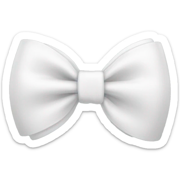 White bow  sticker
