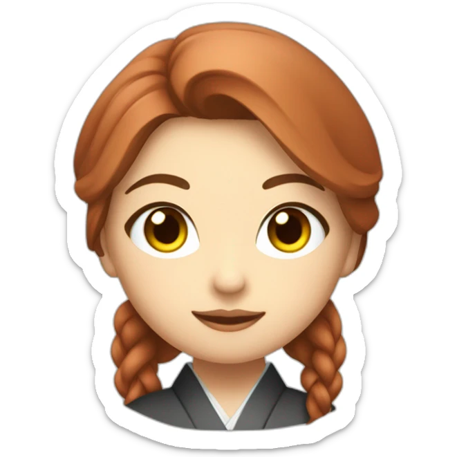 jeune femme colorée en tenue d'aikido sticker