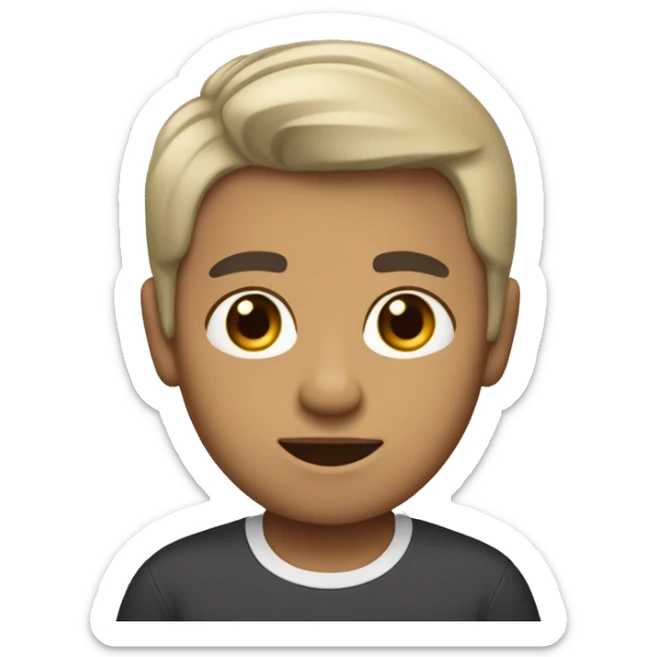 menino criança, loiro, cabelo curto, olhos   castanhos e pele bege claro sticker