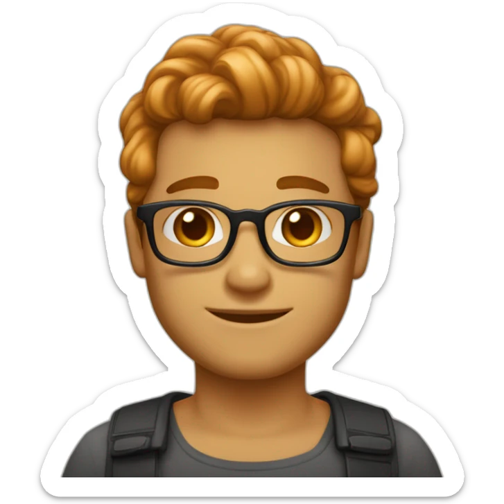 un beau gosse au couleur caramel avec des cheveux crépus noir sticker