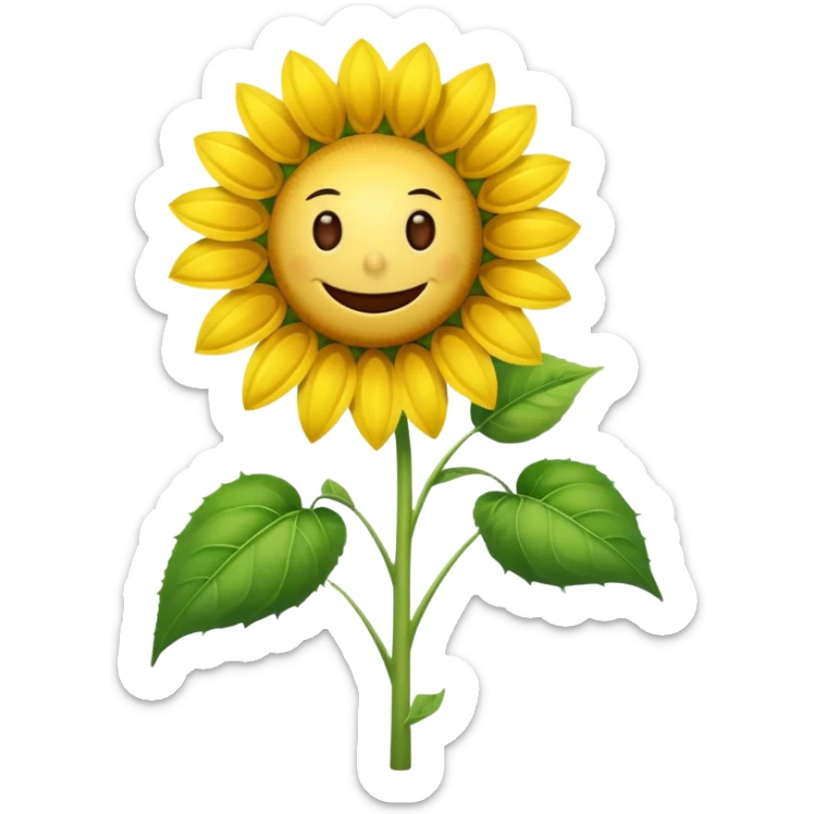 An exact  picture of the sunflower from Plants vs. Zombies sticker