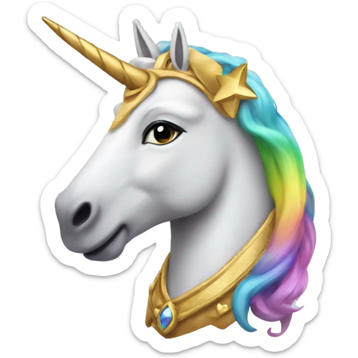 queen unicorn sticker