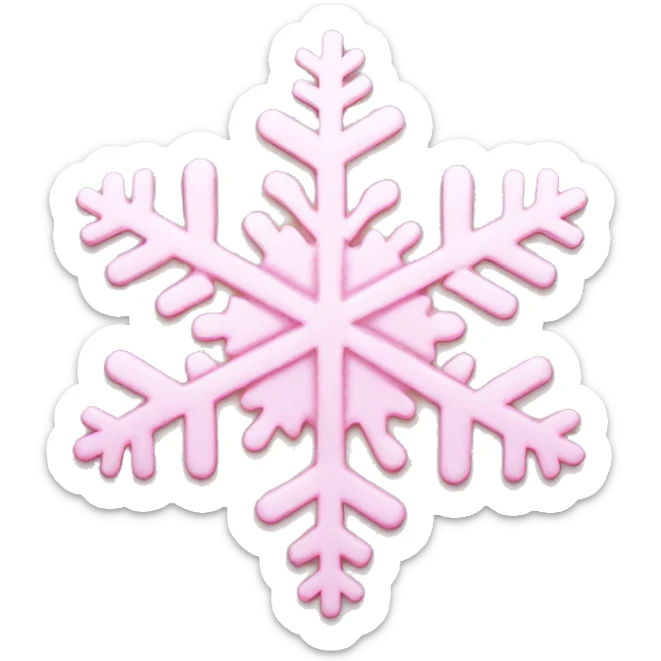 pastel pink snowflake  sticker