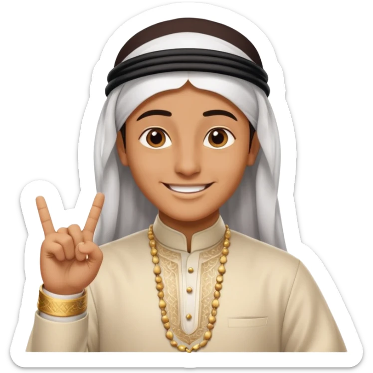 dubai three fingers sticker