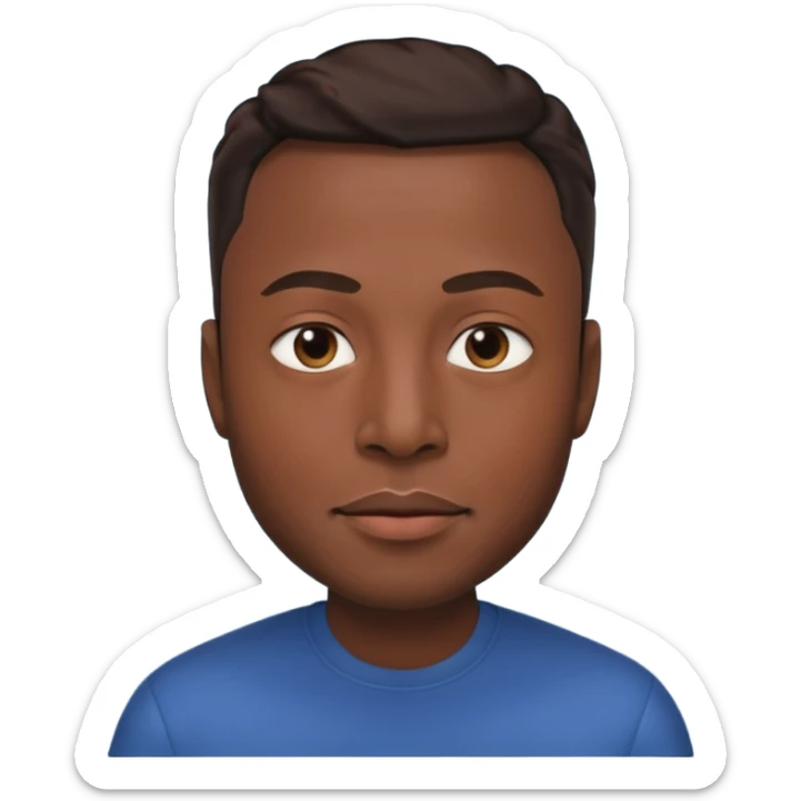 make a black gay guy that has the facial structure of elon musk sticker