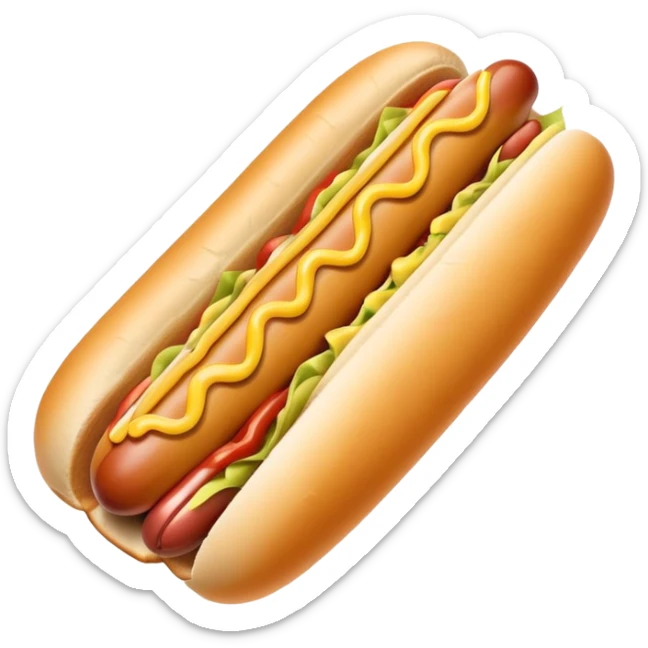 American hot dog street food with muted tones sticker
