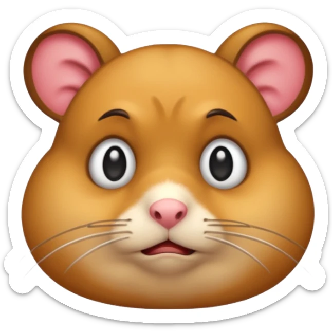 I want a mad emojj that’s also sad saying I want a hamster sticker