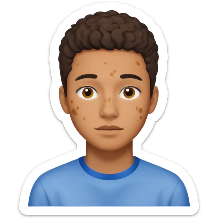 Eden 
homme trans métis
19 ans
 Étudiant en art
acné,

 sticker